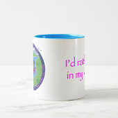 Live stream kayak-avontuur tweekleurige koffiemok (Center)