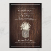 Live Stream Virtual Wedding Rustic Mason Jar Wood