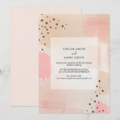 Live Stream Virtual Weduwing Abstract Roze Kaart (Voorkant / Achterkant)