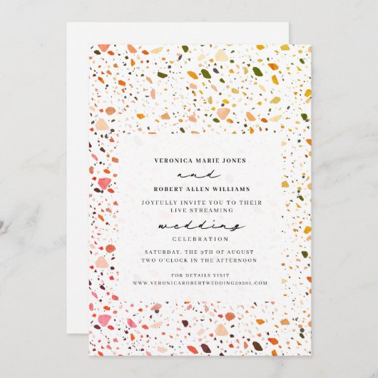 Live Stream Virtual Weduwwoestijn Terrazzo Kaart (Voorkant / Achterkant)