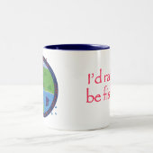 Live stream vissen Twee-Tone koffie mok (Center)