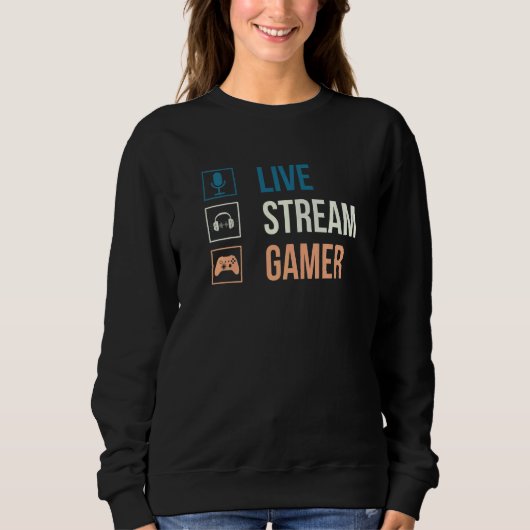 Live Streamer u2013 Video Game  Gaming Live Stream Trui (Voorkant)