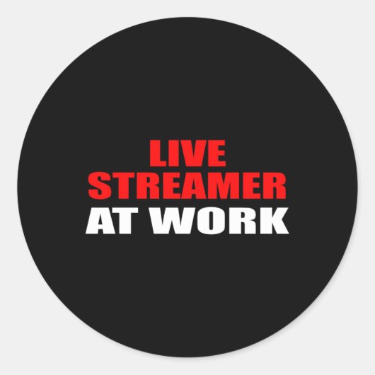 Live Streaming-streamingkit in plaats van deurteke Ronde Sticker (Voorkant)