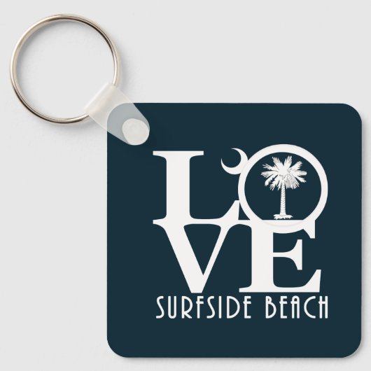 LIVE Surfside Beach SC House Flag Sleutelhanger (Voorkant)