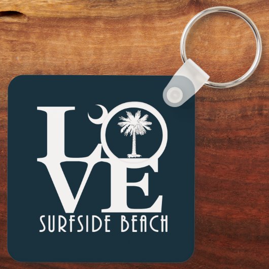LIVE Surfside Beach SC House Flag Sleutelhanger (Achterkant)