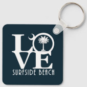 LIVE Surfside Beach SC House Flag Sleutelhanger (Achterkant)