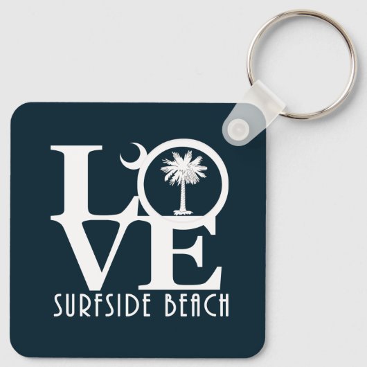 LIVE Surfside Beach SC House Flag Sleutelhanger (Achterkant)