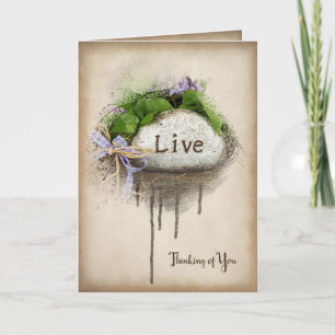 LIVE-tekst in steen Kaart