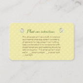 Live Terrarium Care Instructions Kaart Visitekaartje (Achterkant)