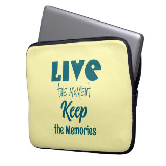 Live the Moment, Keep the Memories Electronics Bag Laptop Sleeve