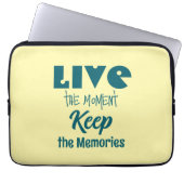 Live the Moment, Keep the Memories Electronics Bag Laptop Sleeve (Voorkant)