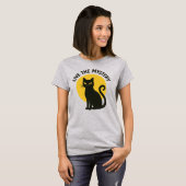 Live the Mystery Black Cat Moon T-shirt (Voorkant volledig)