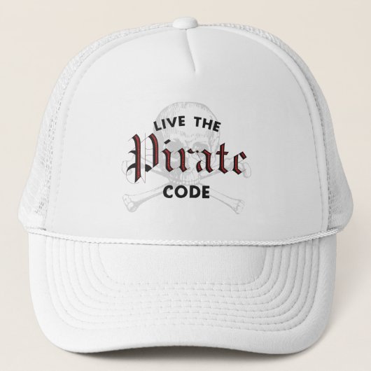 Live the Pirate Code Trucker Pet (Voorkant)