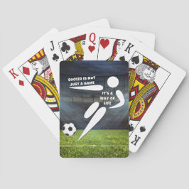 Live the Soccer Life Basic Donker T-shirt Pokerkaarten