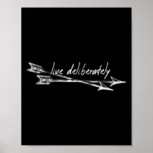 Live Thoreau Quote Motivitu Poster (Voorkant)