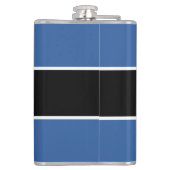 Live to Golf Citaat Geborduurde Initialen Blauw Zw Heupfles (Achterkant)