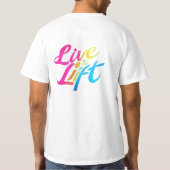live to lift T-shirts van Design man (Achterkant)