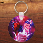 Live to Love Key Ring - Gepersonaliseerd Sleutelhanger (Voorkant)
