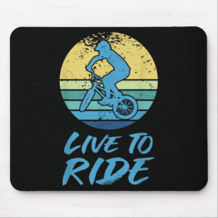 Live to Ride BMX Fietsen Motorcross Racing Quot Muismat