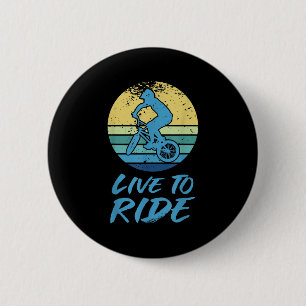 Live to Ride BMX Fietsen Motorcross Racing Quot Ronde Button 5,7 Cm