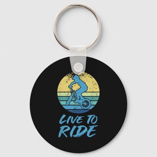 Live to Ride BMX Fietsen Motorcross Racing Quot Sleutelhanger (Voorkant)