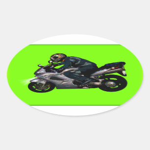 Live to ride motorbiker ovale sticker