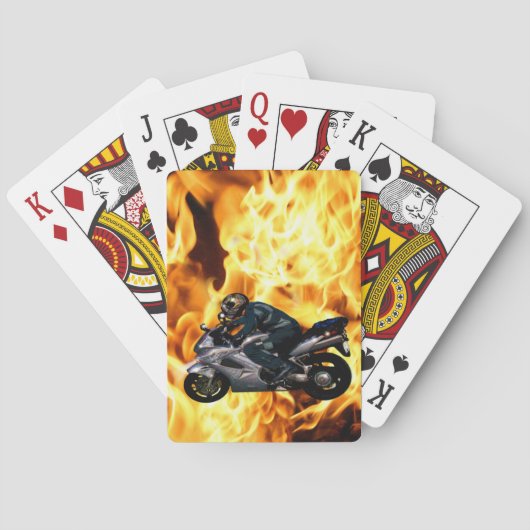 Live to ride motorbiker speelkaarten (Achterkant)
