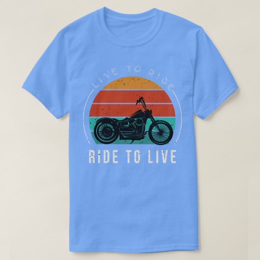 Live to Ride motorfiets 1 T-shirt (Design voorkant)