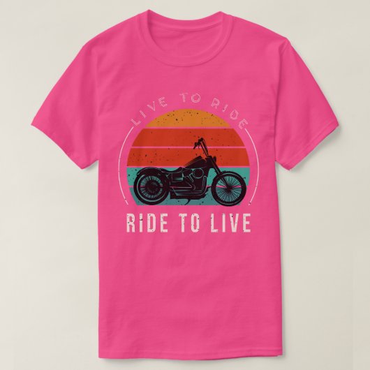 Live to Ride  motorfiets T-shirt (Design voorkant)