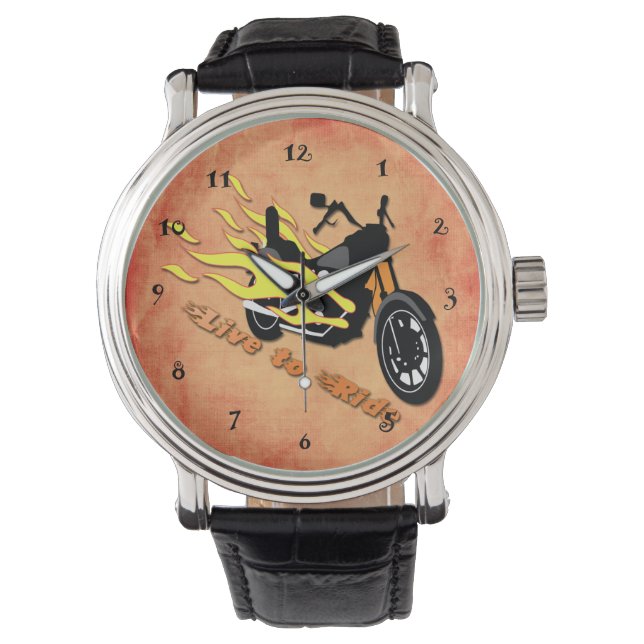 Live to Ride - Motorhorloge Horloge (Voorkant)