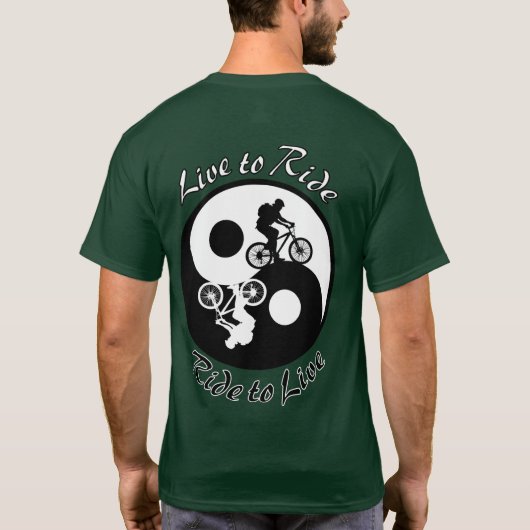Live to ride mountainbike t-shirt (Achterkant)