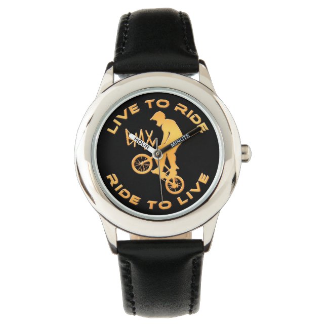 Live to Ride to Live BMX Horloge (Voorkant)