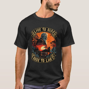 Live to Ride to Live motorrijder Biker 3 T-shirt