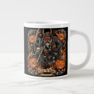 Live To Ride Variatie I ,Route 66 Samurai Oni Gi Grote Koffiekop