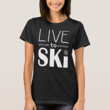 Live to Ski vrouwen shirt
