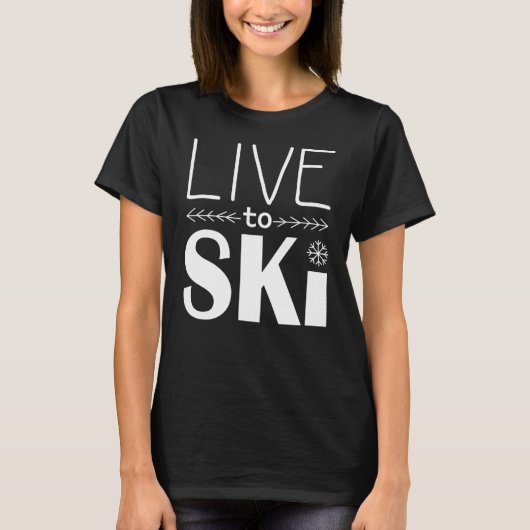 Live to Ski vrouwen shirt (Voorkant)