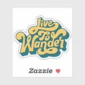 Live To Wander Retro Travel Sticker (Vel)