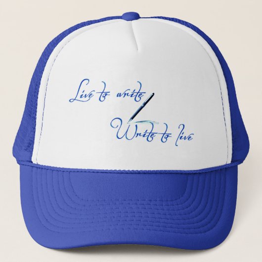 Live to Write Hat Trucker Pet (Voorkant)