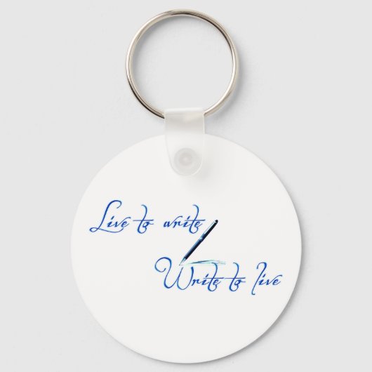 Live to Write Keychain (Voorkant)