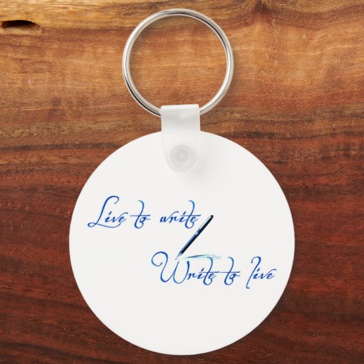 Live to Write Keychain (Achterkant)