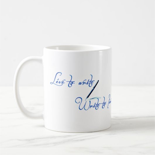 Live to Write Mug Koffiemok (Links)