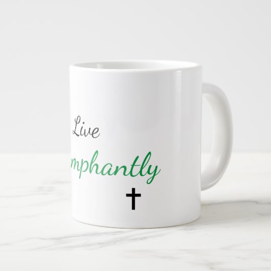 Live Triumphantly Jumbo Mok (Voorkant rechts)