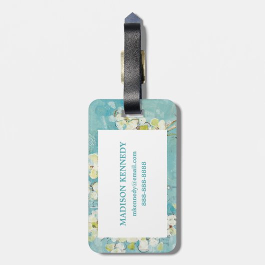 Live Turquoise Bagagelabel (Achterkant verticaal)