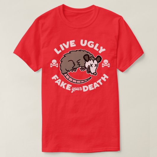 Live Ugly Fake je dood T-shirt (Design voorkant)