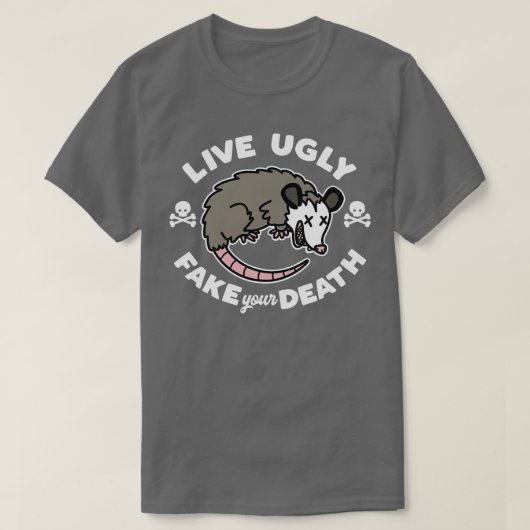 Live Ugly Fake je dood T-shirt (Design voorkant)