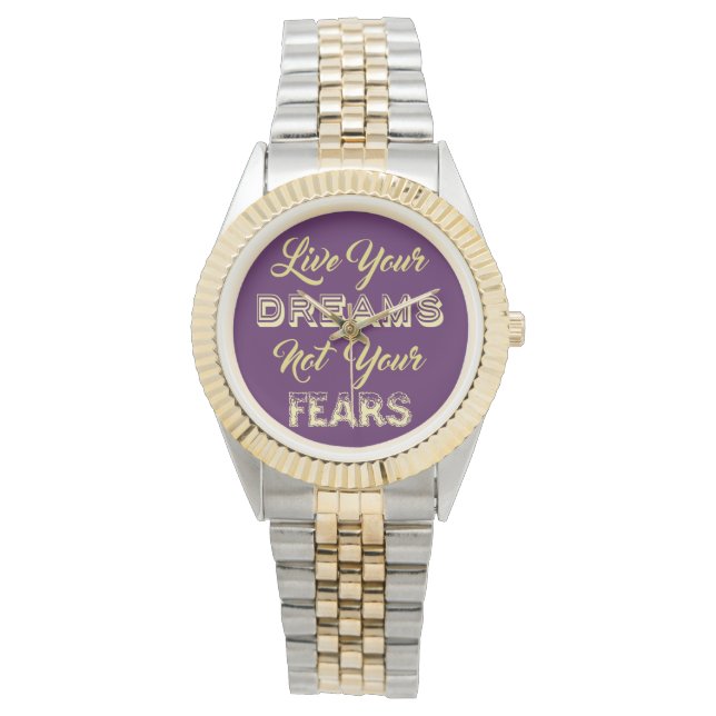 Live Uw aangepaste dromen kleurenhorloges Horloge (Voorkant)