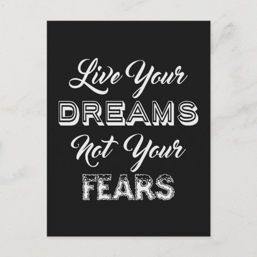 Live Uw aangepaste droomkleuren, briefkaart (Voorkant)