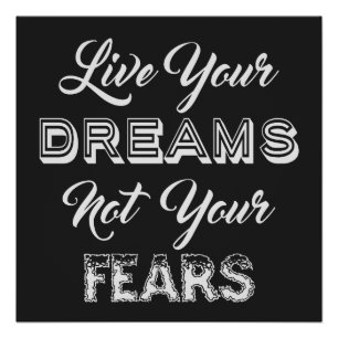 Live Uw aangepaste droomkleuren, poster