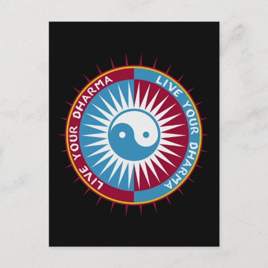 Live Uw Dharma Briefkaart (Voorkant)