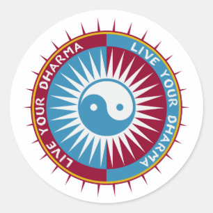Live Uw Dharma Ronde Sticker